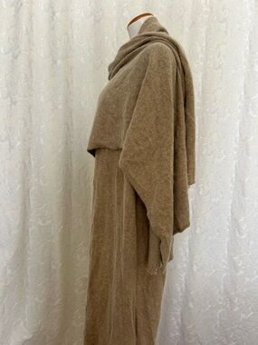 Elegant and Cozy Camel Knit Poncho cardigan